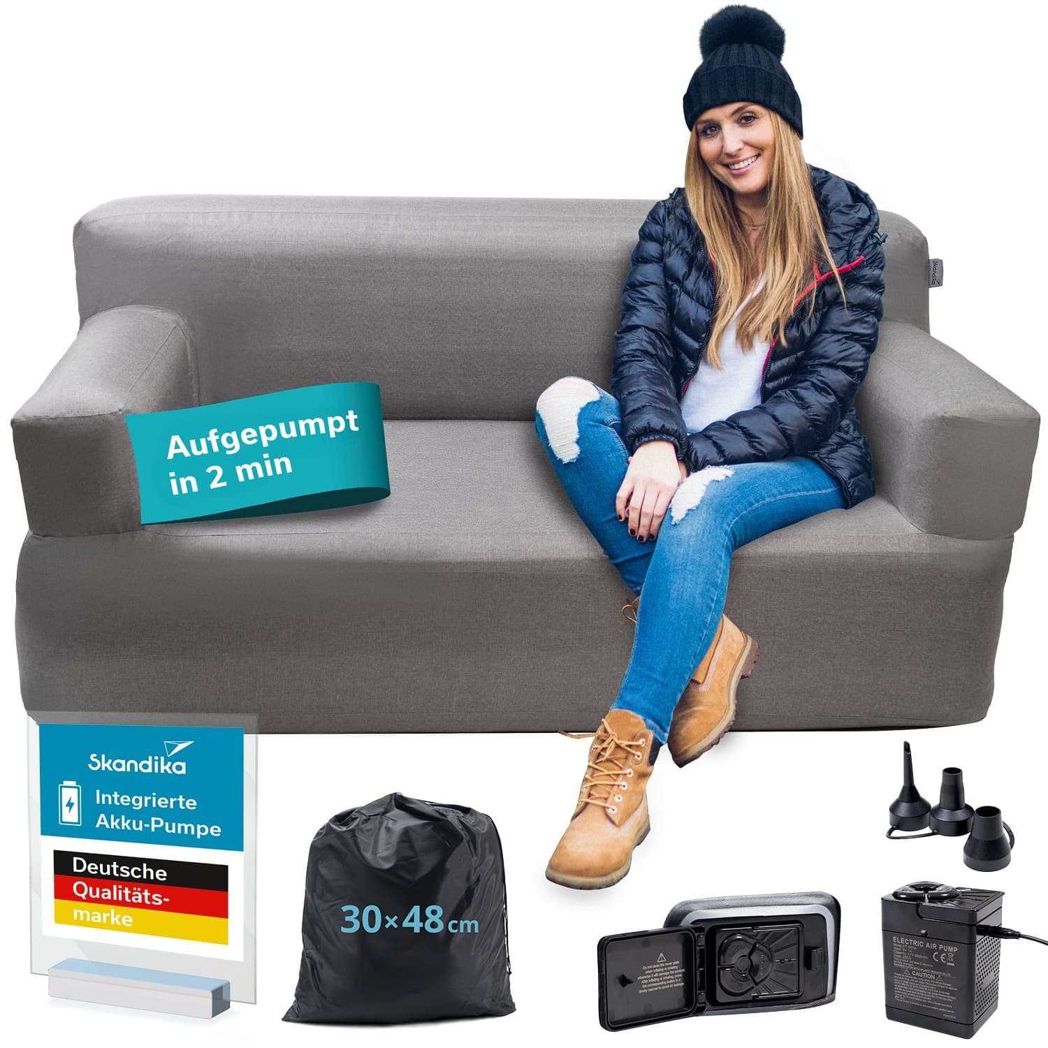 Skandika Easy Air Premium Luftsofa 2-Personen mit Elektropumpe - Bild 2