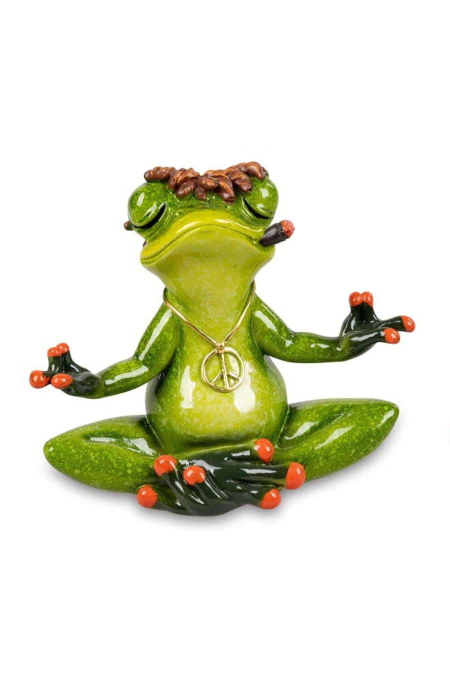 formano Dekofigur Frosch Yoga Meditation 8 cm Kunststein glänzend