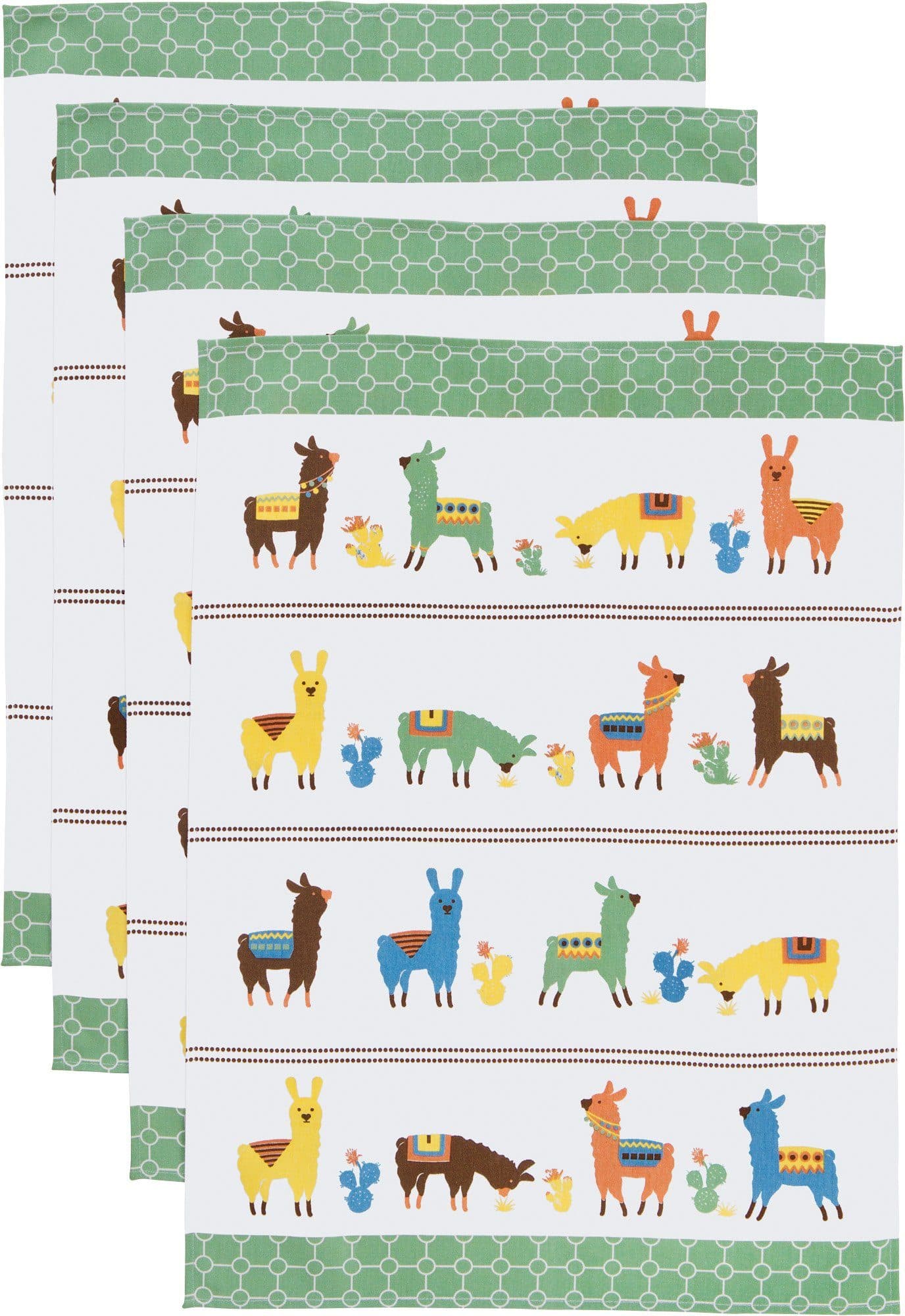 Erwin Müller Geschirrtuch 4er-Pack Baumwolle Llama Motiv - Bild 2
