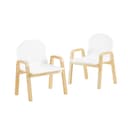 SoBuy Kindersitzgruppe KMB24 2er Set höhenverstellbar Weiß-Natur Bild 2
