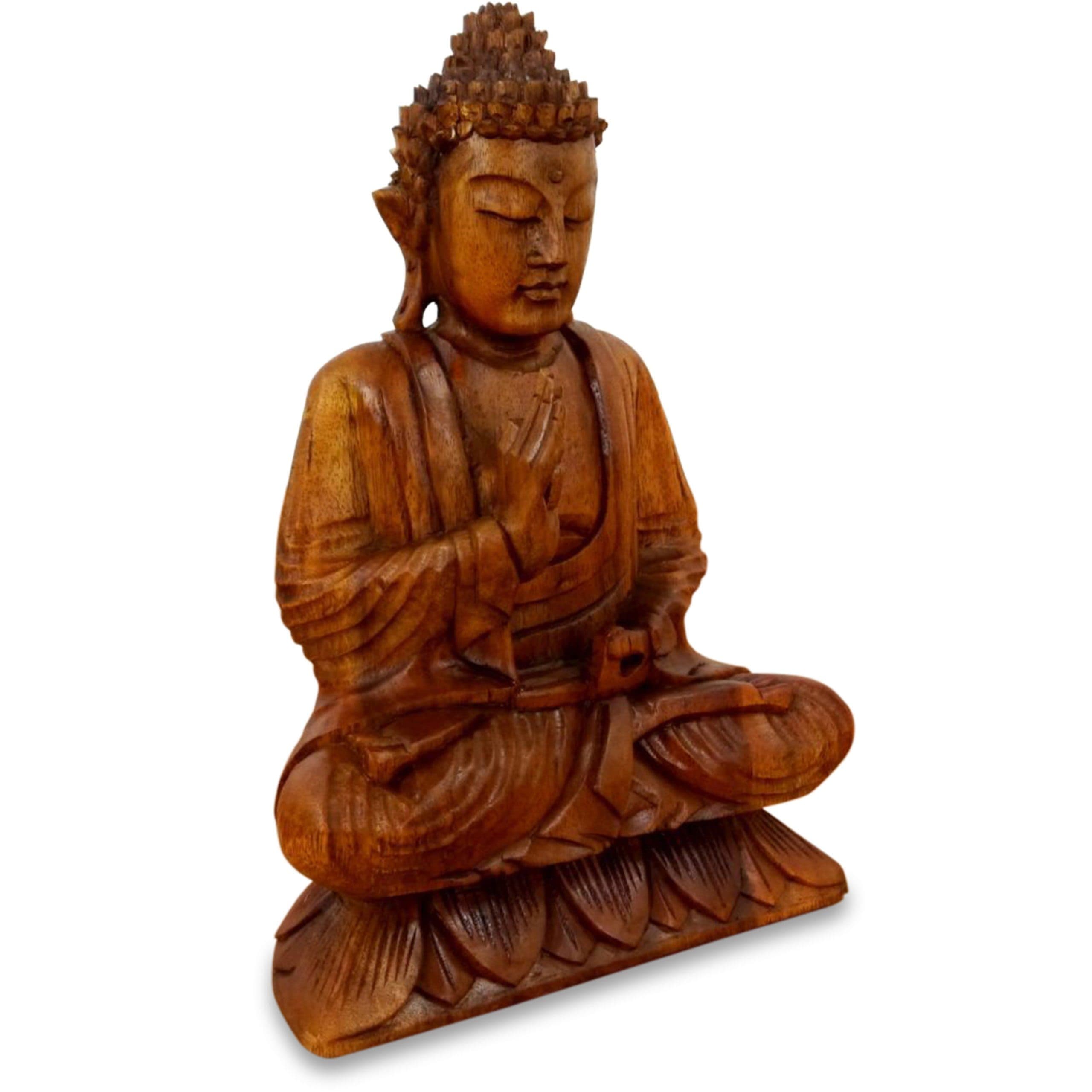 livasia Buddhafigur Bali aus Holz Deko 32 cm - Bild 2