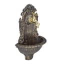 relaxdays Wandbrunnen antik Bronze Aluminiumguss Gartenwaschbecken Bild 2