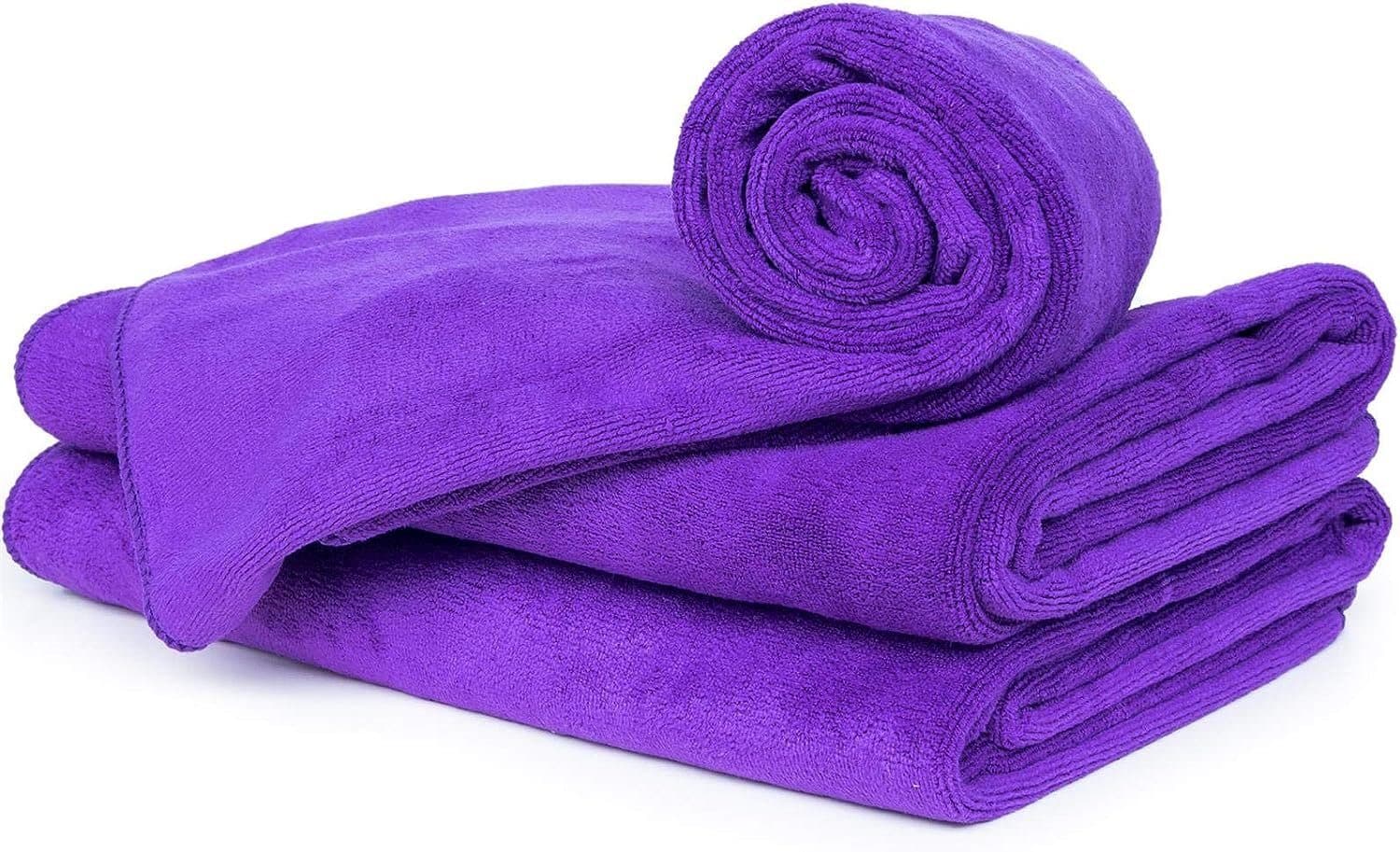 cosey Handtuch-Set 3-teilig Lila Mikrofaser - Bild 2