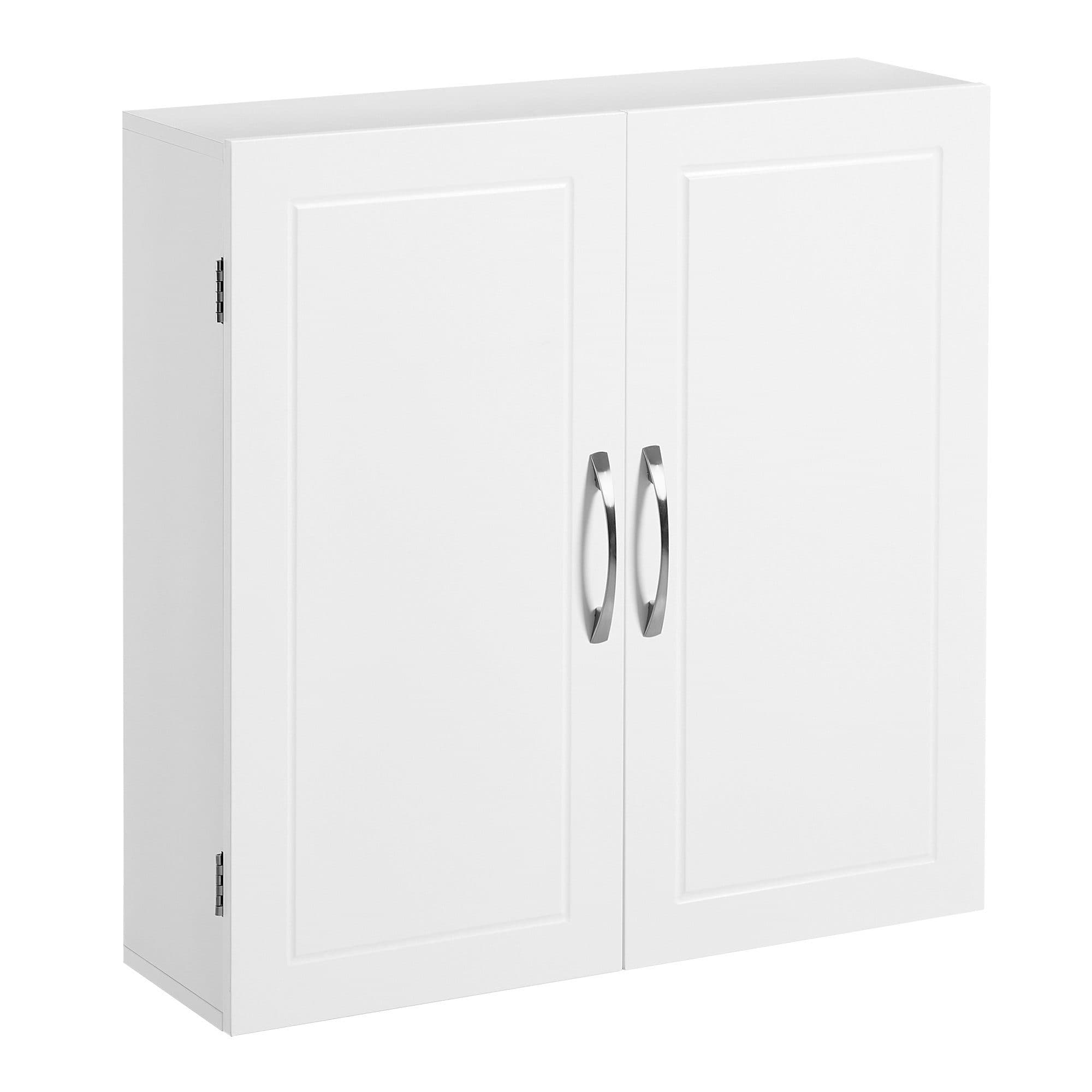 VASAGLE Hängeschrank Badezimmerschrank Wandmontiert 18/30 x 60 x 60 cm Wolkenweiß - Bild 2