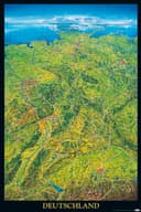 Close Up Poster Deutschland Geographische Panorama-Karte 61x91,5 cm Bild 2