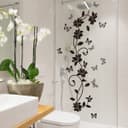 HomeBella Fliesenaufkleber Blumen Wandtattoo mit Schmetterlingen Bild 2