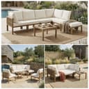 Flieks Gartenlounge-Set 6-Sitzer Beige Modular Bild 2