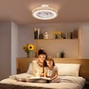 HOMCOM Deckenventilator mit Beleuchtung Fernbedienung LED Dimmbar 6 Geschwindigkeiten 50 cm Durchmesser Bild 2