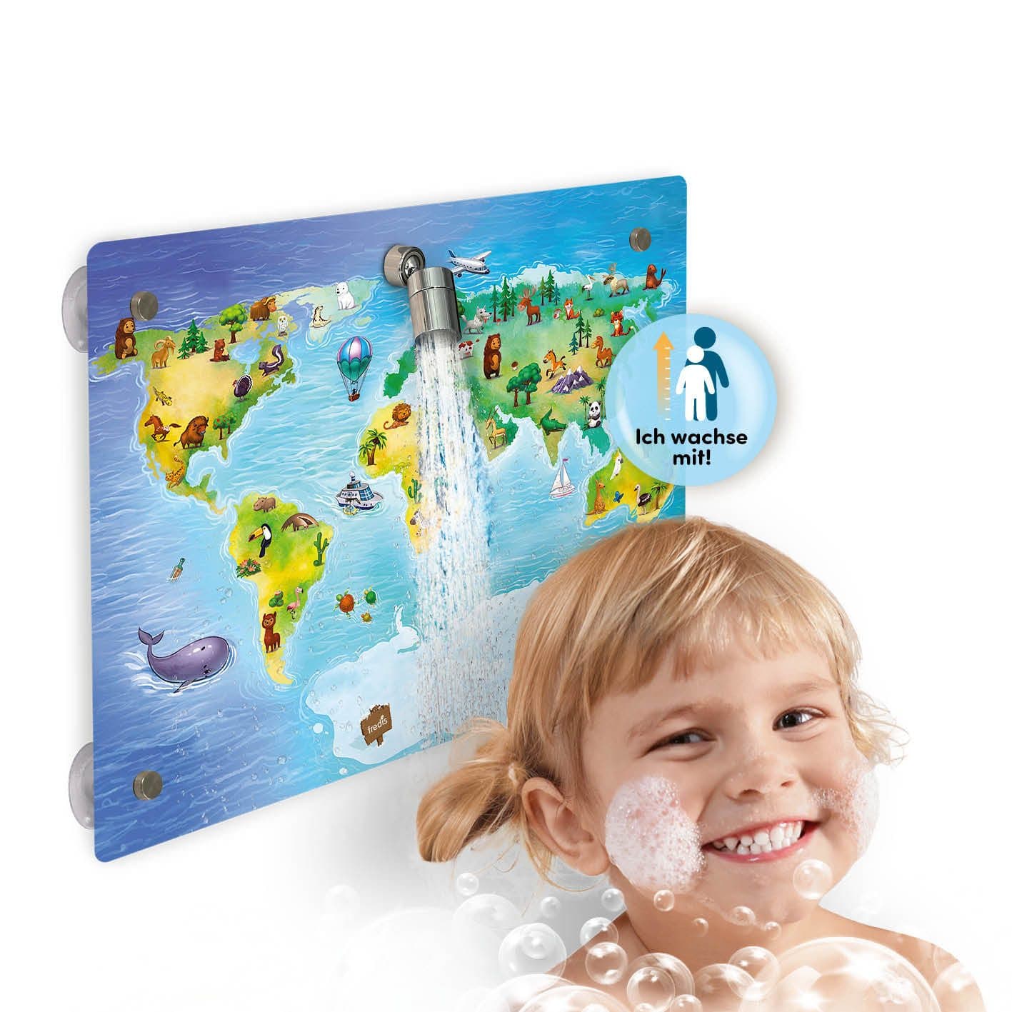fredis Duscharmatur Kinder-Dusche Weltkarte Motiv - Bild 2