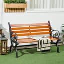 Elegante Gartenbank aus Aluminium und Tannenholz Bild 2