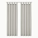 Bestlivings Gardine Ellen mit Schlaufen 2er Pack Grau Blickdicht Bild 2