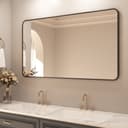 Hopibath Wandspiegel Schwarz Aluminium mit Sicherheitsfolie Bild 2