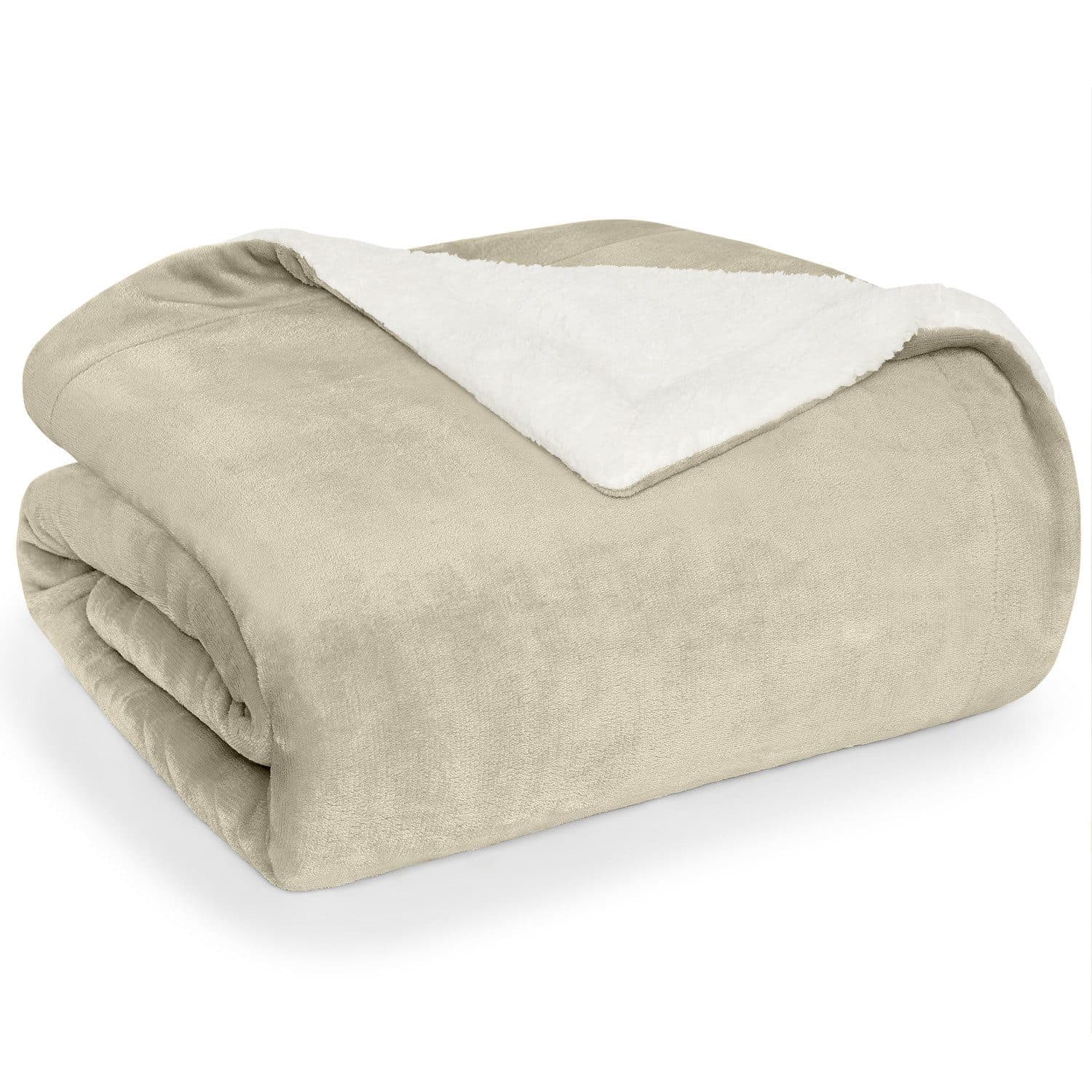 Blumtal Wohndecke Sherpa-Fleecedecke Beige Oeko-TEX Zertifiziert - Bild 2