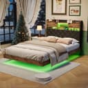 ADWOLT Metallbett Schwarz mit LED, Stauraum & USB Bild 2