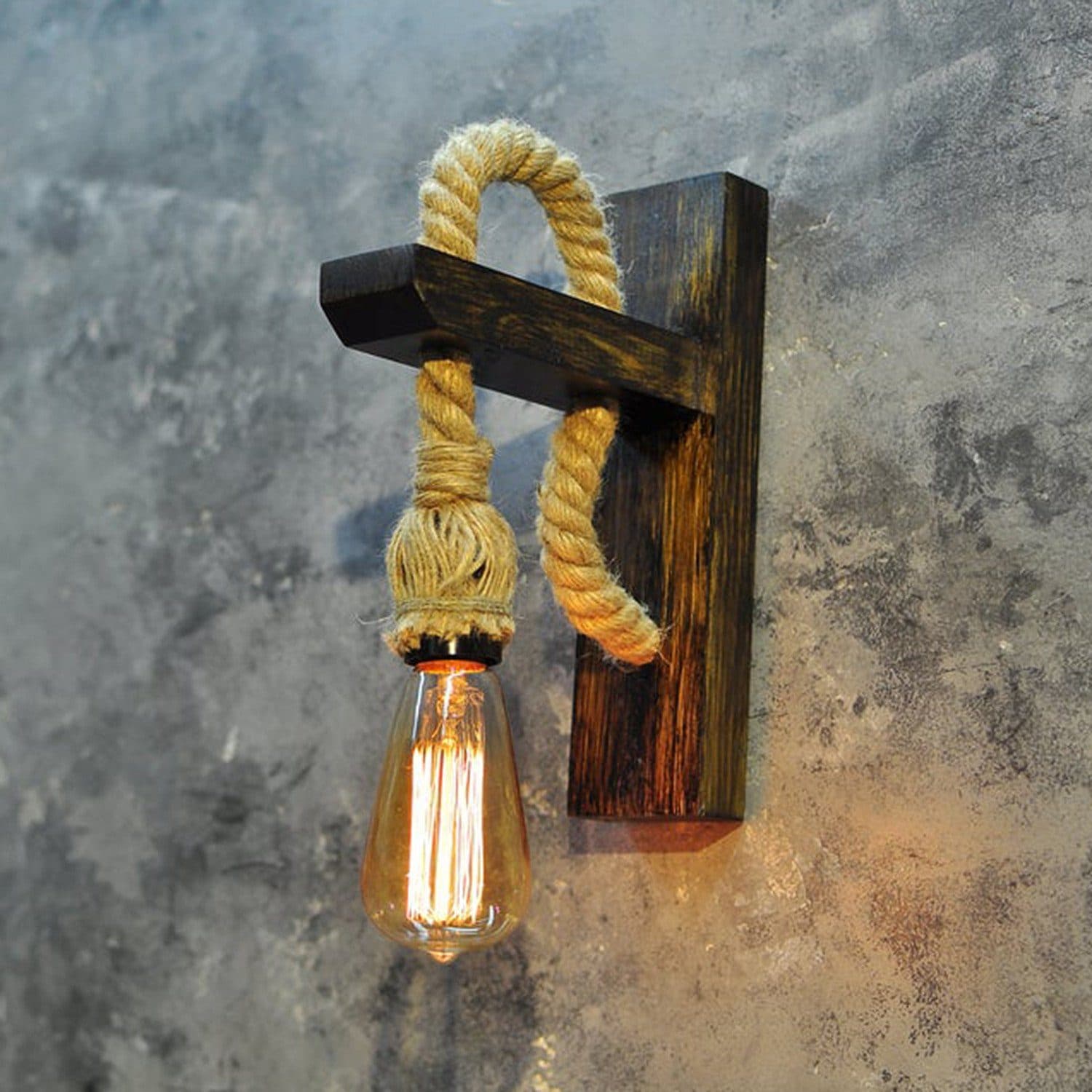 Opviq Wandleuchte 100% Fichtenholz Beige Rustikal - Bild 2