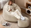 Lexzurn Sitzsack mit Hocker Memory-Schaum Chenille Bild 2