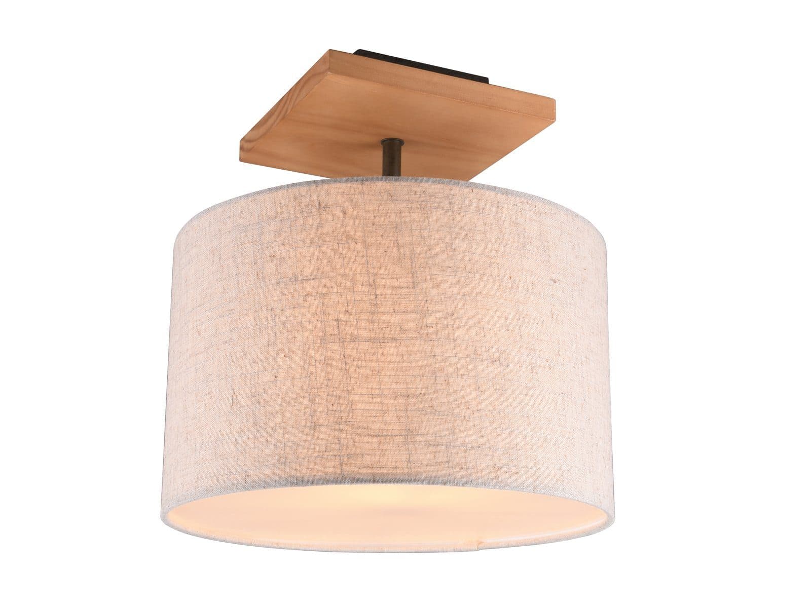 TRIO Leuchten LED Deckenleuchte Beige/Braun Holz Stoff Dimmbar - Bild 2