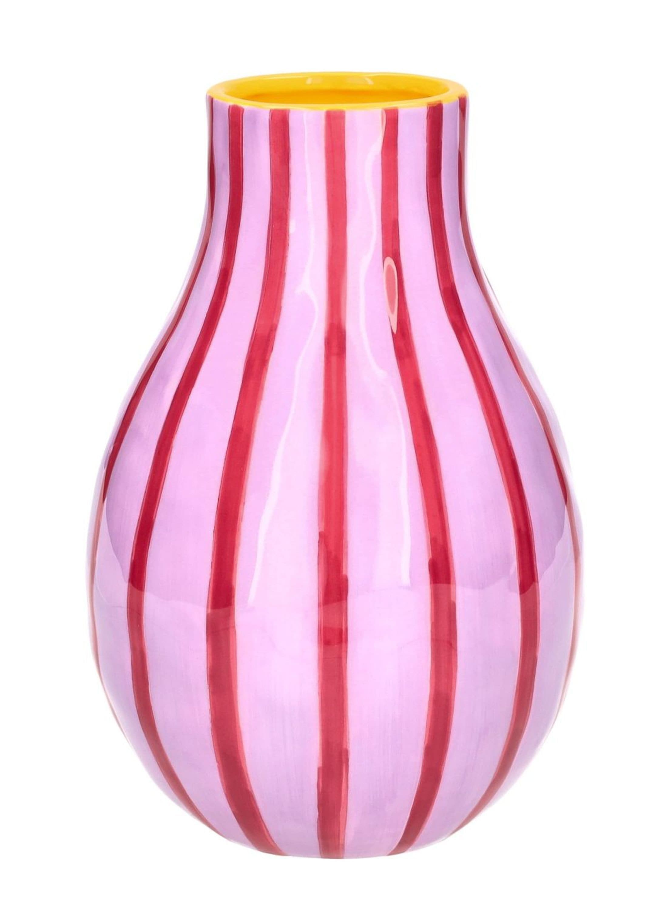 Giftcompany Artisan Vase gestreift L Lila/Pink