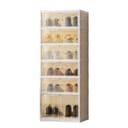 Seven Comfort Schuhschrank Kunststoff 6 Fächer Weiß Faltbar Bild 2