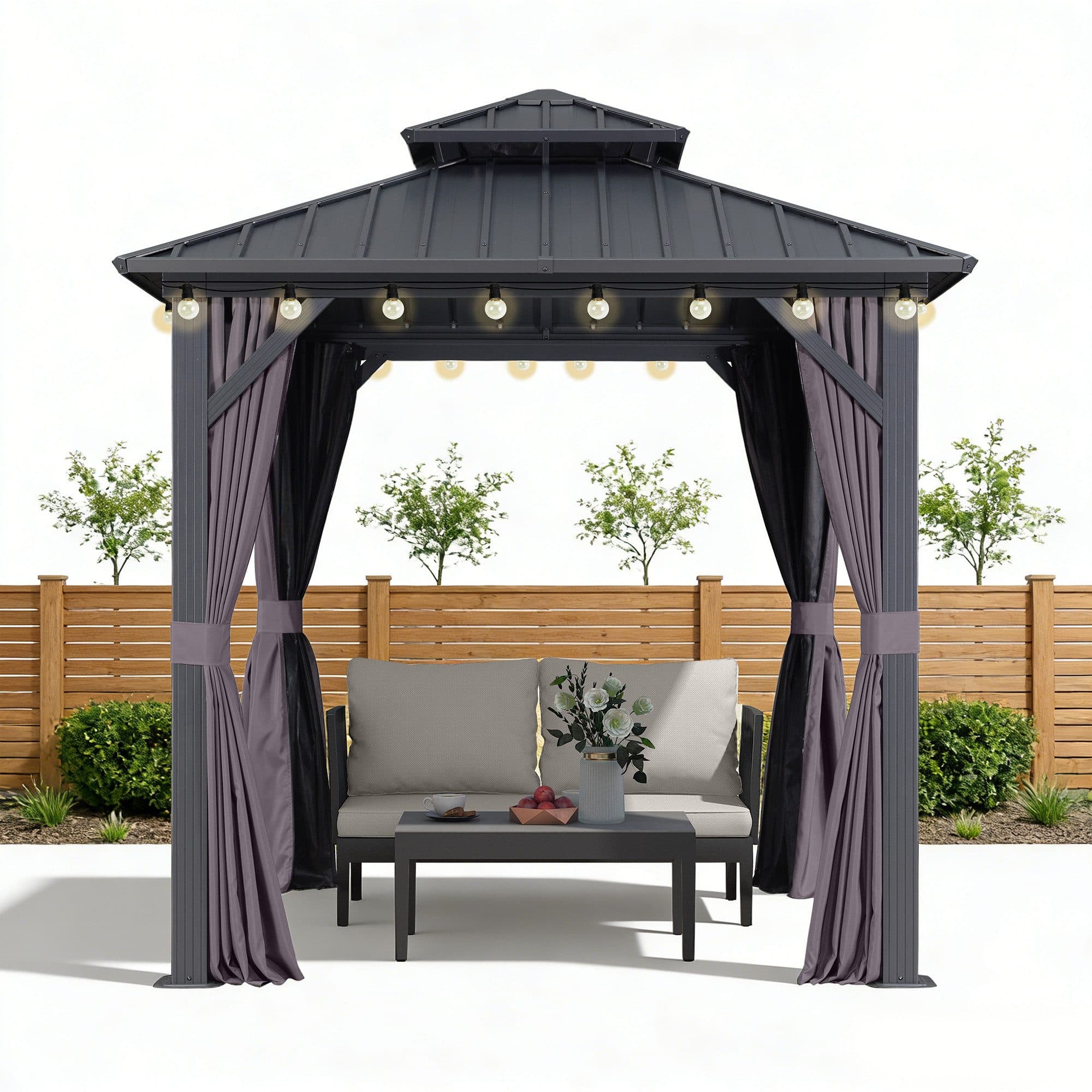 PURPLE LEAF Pavillon LED-Lichterkette - Bild 2