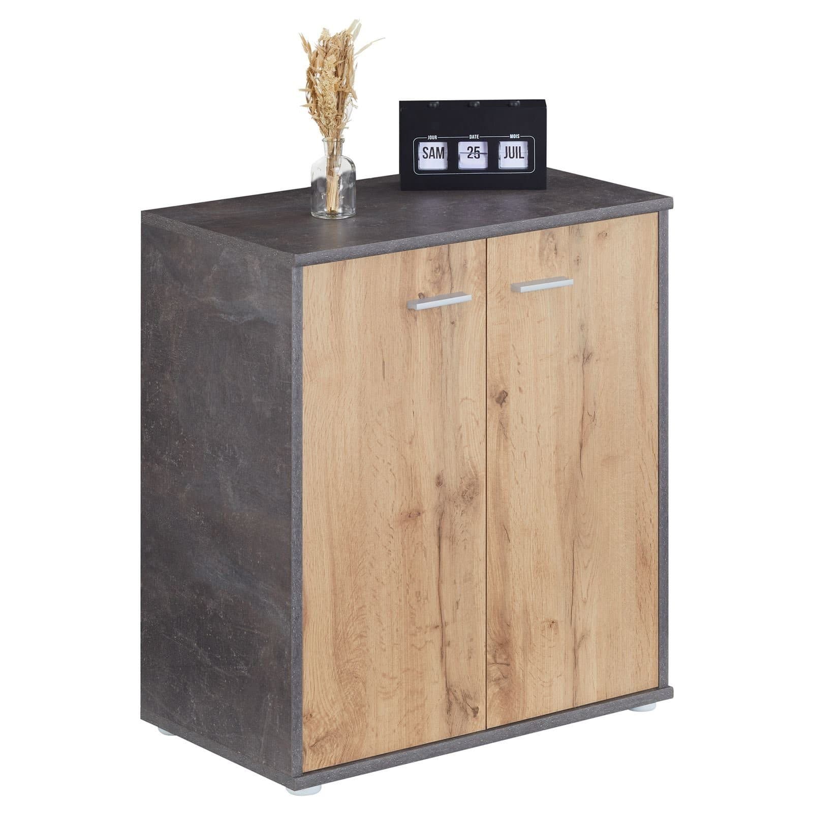 CARO-Möbel Schuhschrank LENNIS Grau/Braun Spanplatte - Bild 2