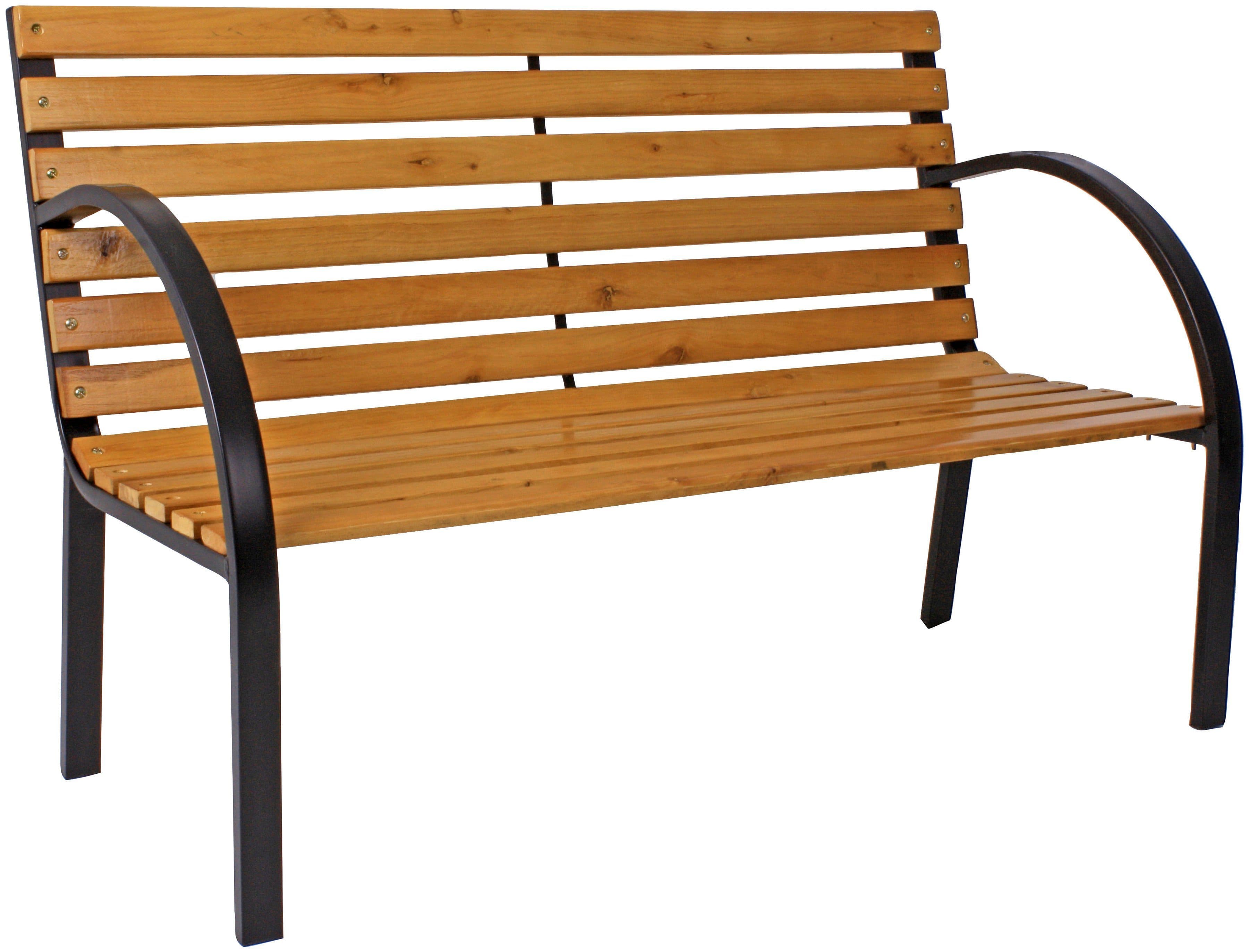 Garden Pleasure Bellevue Bank 2-Sitzer Schwarz/Natur Stahl - Bild 2