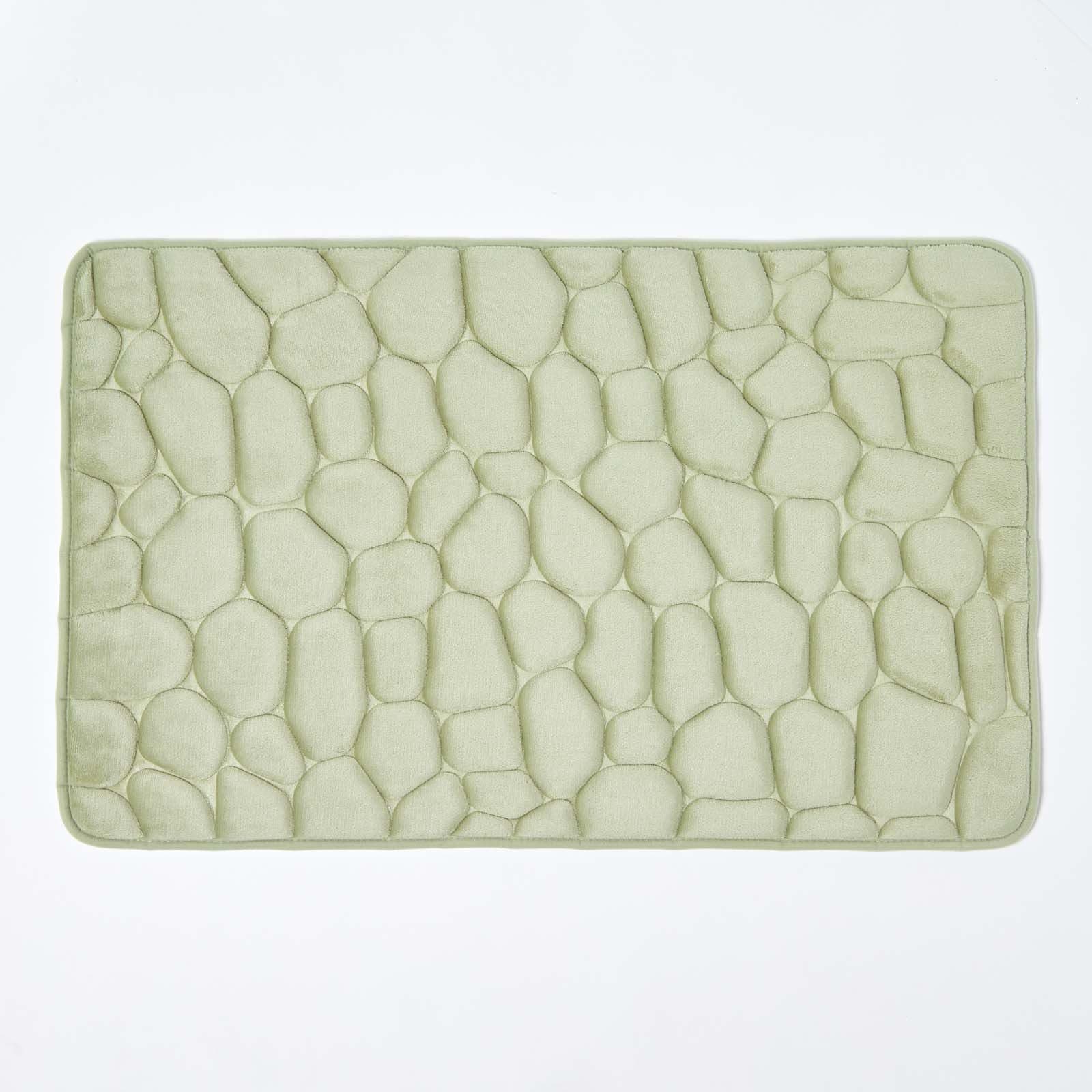 Homescapes Badematte Memory Foam Lindgrün Kieseldesign - Bild 2