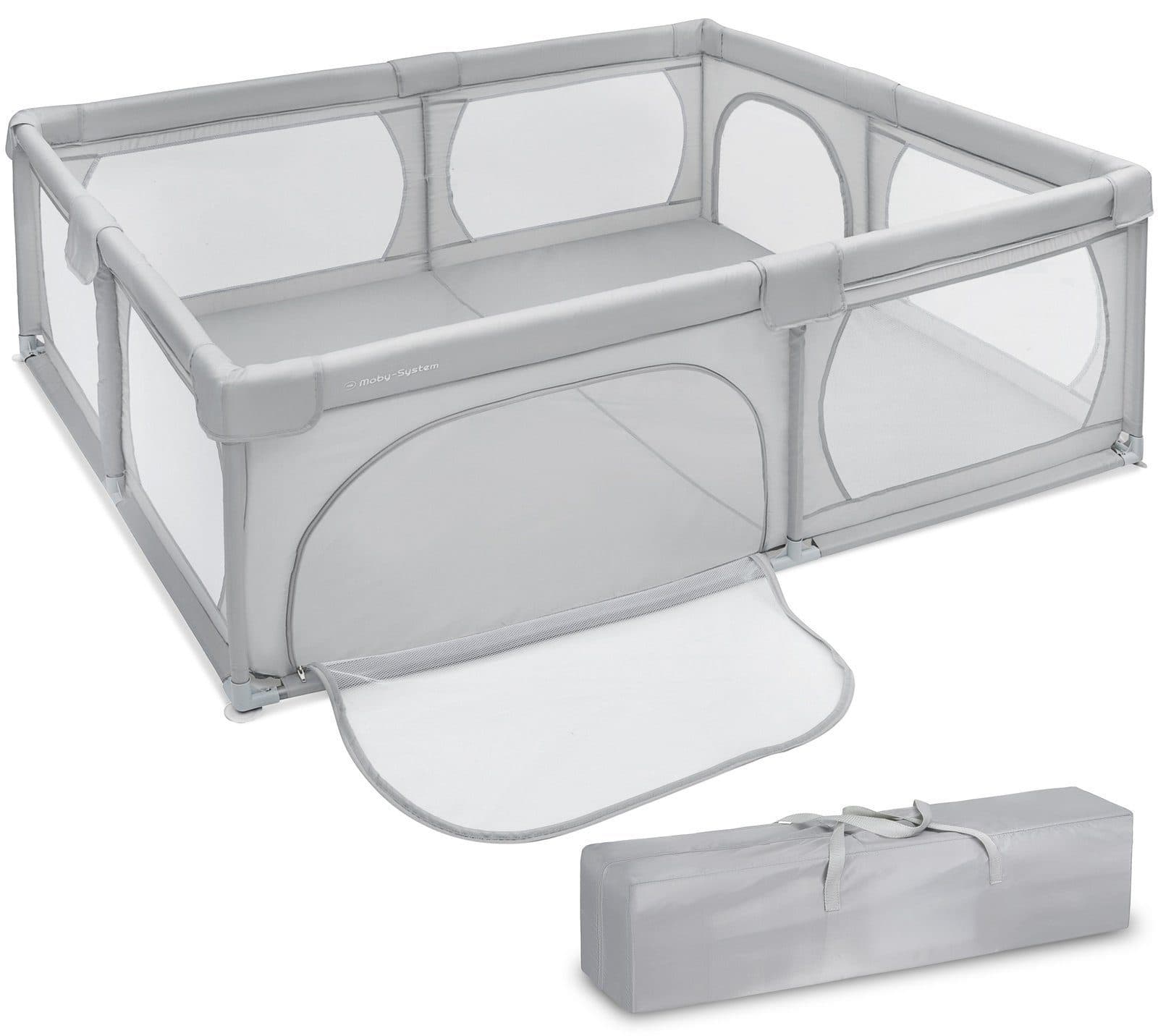 Moby-System Laufstall XXL Laufgitter Grau - Sicherer Spielbereich - Bild 2