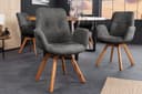 riess-ambiente Polsterstuhl BALTIC Dunkelgrau Eiche 360° drehbar Bild 2