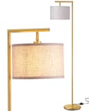 EDISHINE Stehlampe 160cm Retro Gold Leinen verstellbar Bild 2