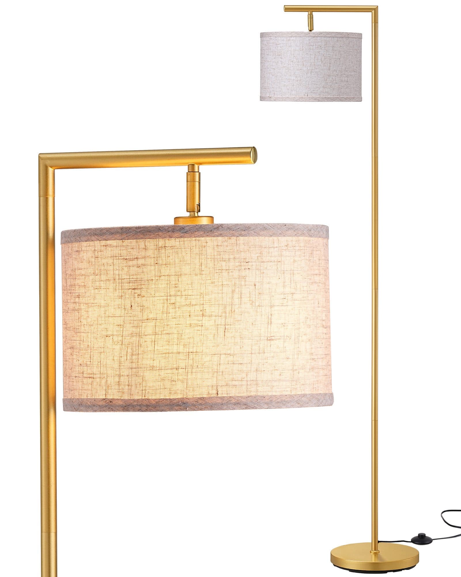 EDISHINE Stehlampe 160cm Retro Gold Leinen verstellbar - Bild 2