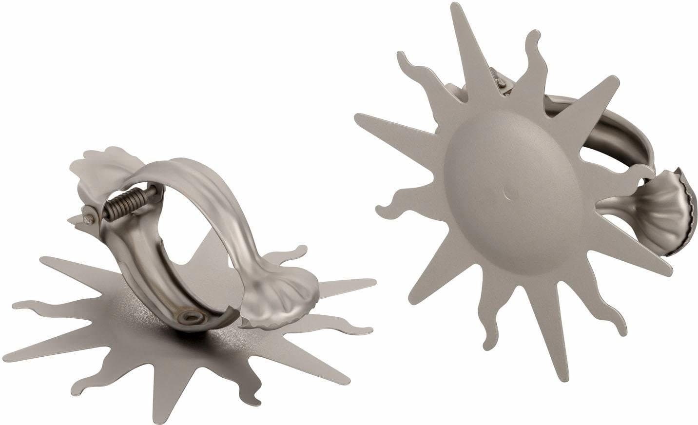 GOOD LIFE Dekoklammer für Raffhalter Sonne Silber Metall - Bild 2
