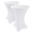 Blumtal Stehtischhusse Stretchbezug Weiß Elegante Tischhussen Bild 2