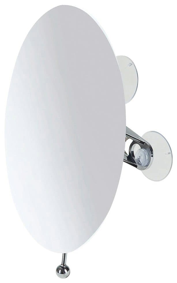 Möve Vergrößerungsspiegel Oval Silber mit Saugnäpfe