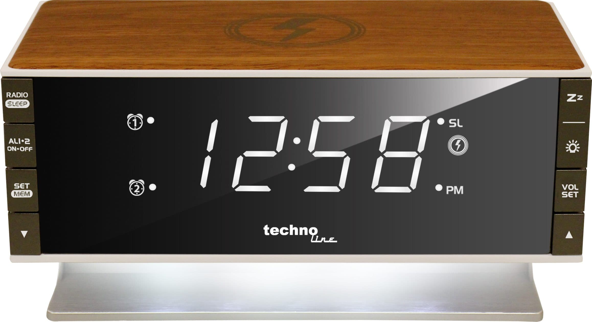 Technoline Radiowecker WT 487 mit Qi-Ladefläche und Radio - Bild 2
