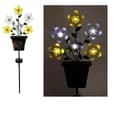 Solar Blumenstrauß im Metalltopf - Gartenfigur mit LED - 92cm Bild 2