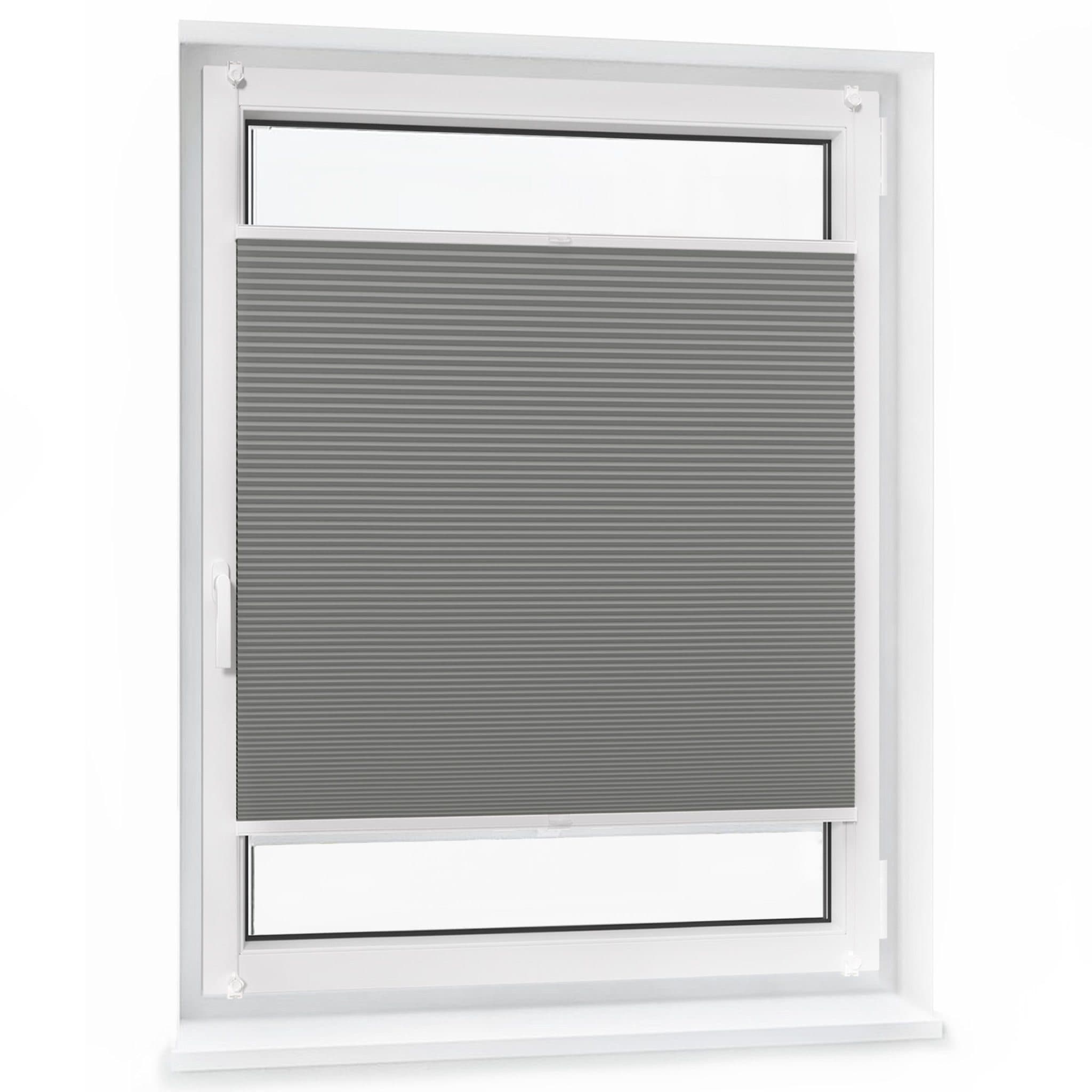 jalousiescout Wabenplissee Grau Verdunkelnd Thermo Klemmfix - Bild 2