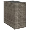 vidaXL Gartentisch Grau 58x27,5x55 cm Rattan Bild 2