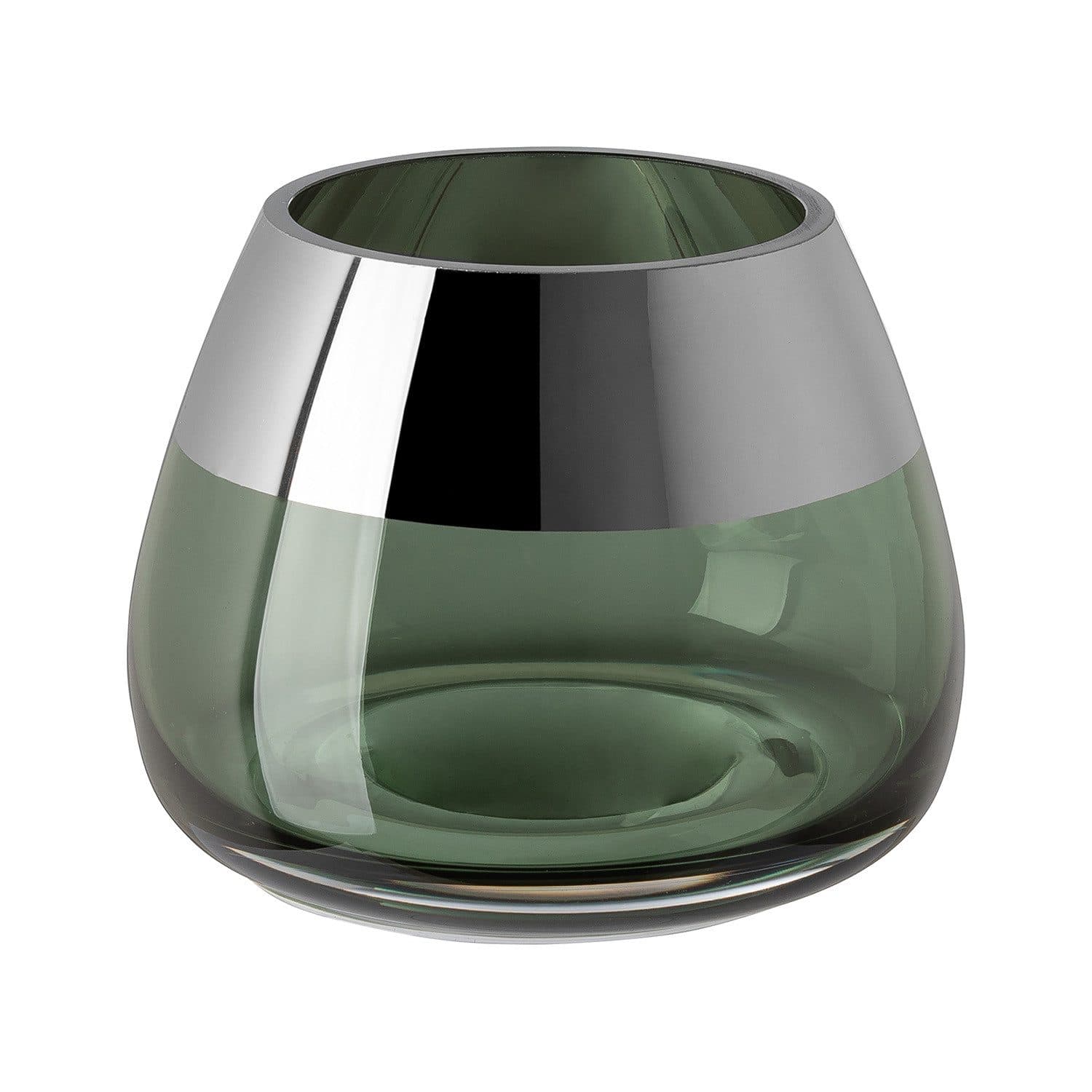 Fink Teelichthalter Bella Dunkelgrün Silber Glas - Bild 2