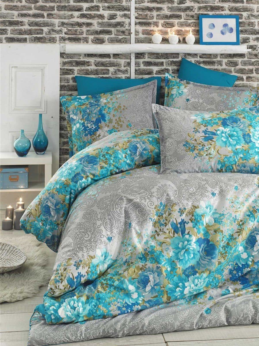 ROLFNERS Bettwäsche Summer Blau 100% Baumwolle Renforce