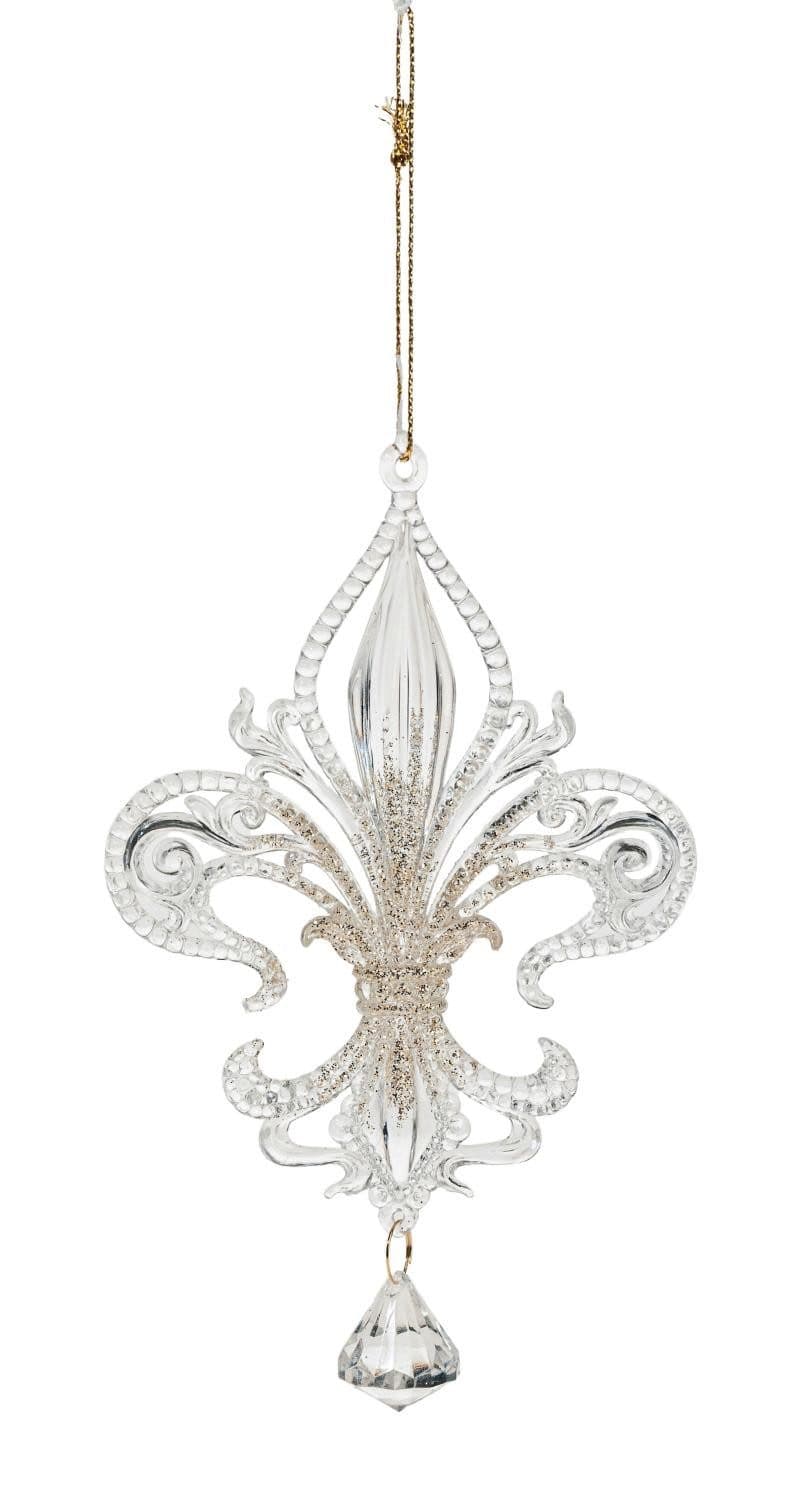 INNA-Glas Dekohänger Heraldische Lilie AZARIEL transparent-Gold