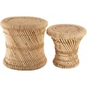 Atmosphera Beistelltisch-Set 2-tlg. Jute & Bambus Beige Bild 2