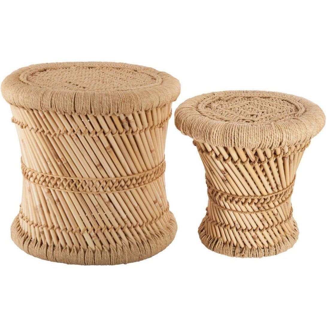 Atmosphera Beistelltisch-Set 2-tlg. Jute & Bambus Beige - Bild 2