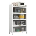 FOXSPORT Küchenschrank Vorratschrank mit 4/5 Ablagen Traglast 20 kg pro Ebene Transparent Türen Staub- und Fettbeständig Bild 2