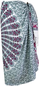 Guru-Shop Bali Sarong Weiß/Grau Handgebatiktes Viskose-Tuch Bild 2