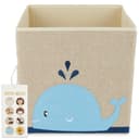BIECO Spielzeugtruhe Kinder Aufbewahrungsbox Wal 36L Beige Faltbar Bild 2