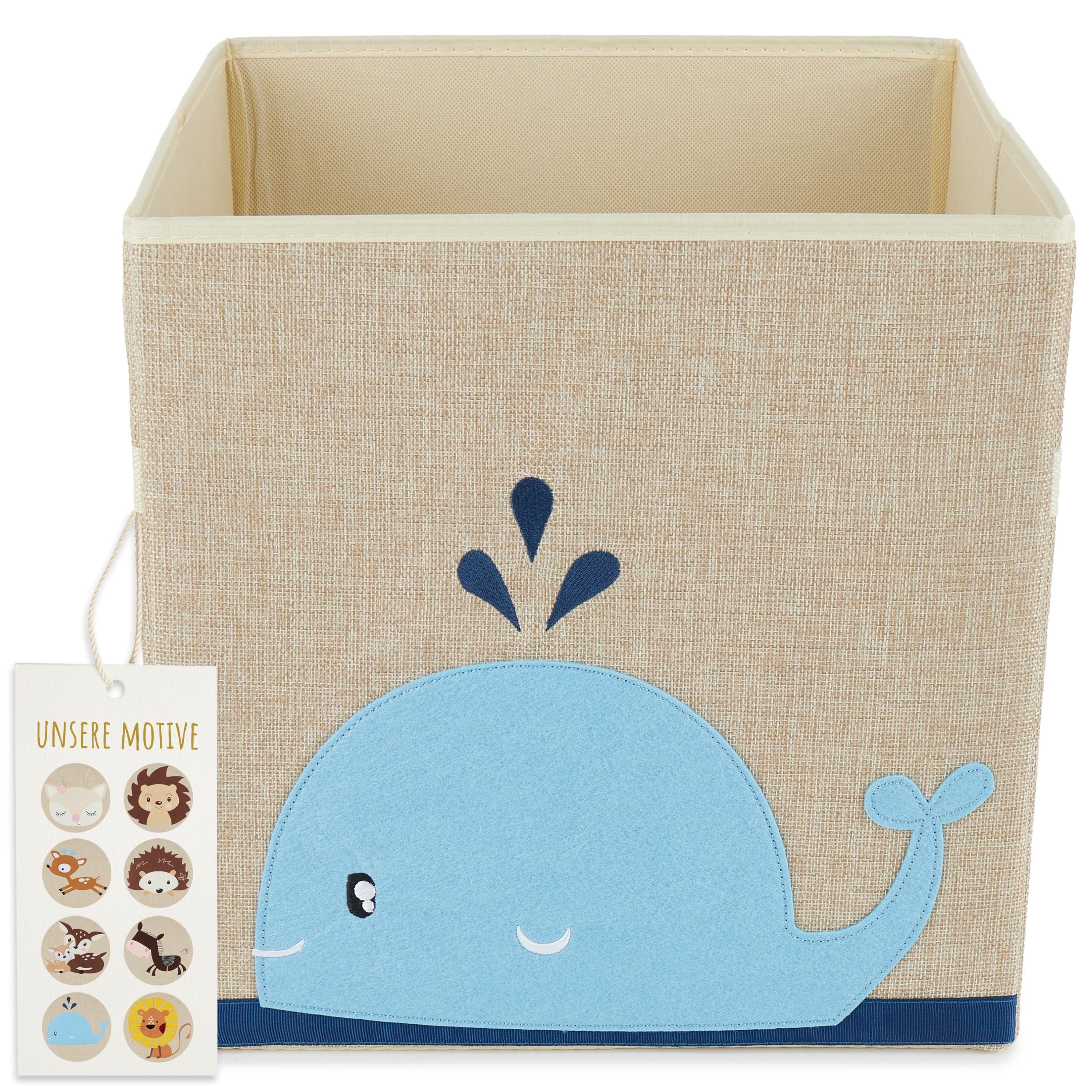 BIECO Spielzeugtruhe Kinder Aufbewahrungsbox Wal 36L Beige Faltbar - Bild 2