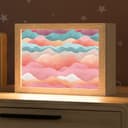 OnlyWow Nachttischlampe Lightbox Wellen Bunt LED Dimmbar Bild 2