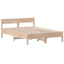 vidaXL Massivholzbett Kiefernholz unbehandelt 140x190 cm Bild 2