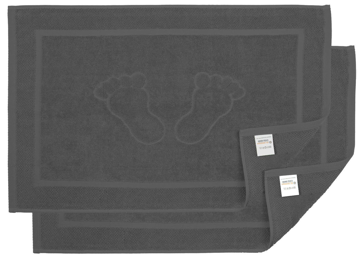 BANANALU Duschvorleger 50x70 cm Baumwolle Grau Modern - Bild 2